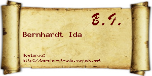 Bernhardt Ida névjegykártya