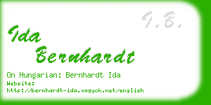 ida bernhardt business card